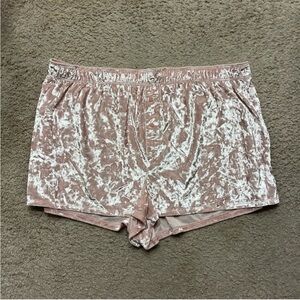 VS PINK pink velvet shorts